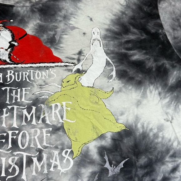 The Nightmare Before Christmas Jack and Sally Tie Dye Woman’s Shirt X-Large - Picture 5 of 8